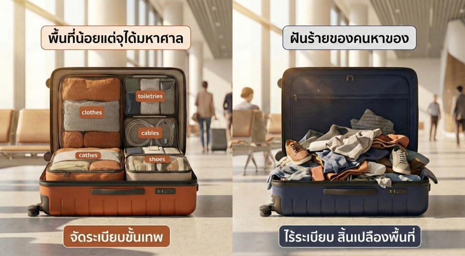 เทคนิคจัดกระเป๋าแบบกูรู: พื้นที่น้อยแต่จุได้มหาศาล